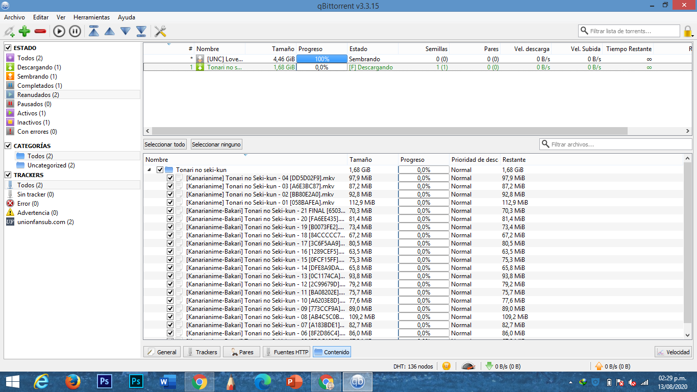 Ayuda - qBittorrent 3.3.1.5 (El torrent se queda 0,00%)